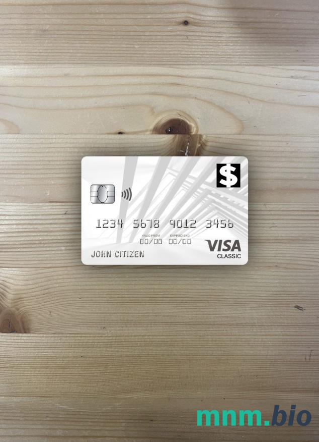 USA First bank of Wiki visa classic card wygląd fotograficzny skan PSD + zdjęcie